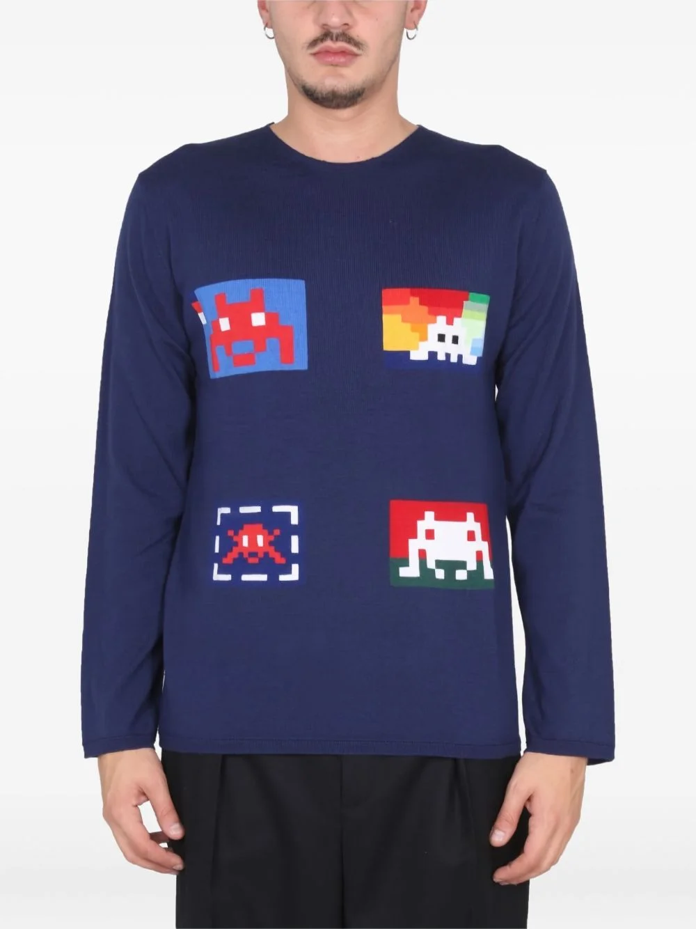 graphic crewneck knitwear - 1