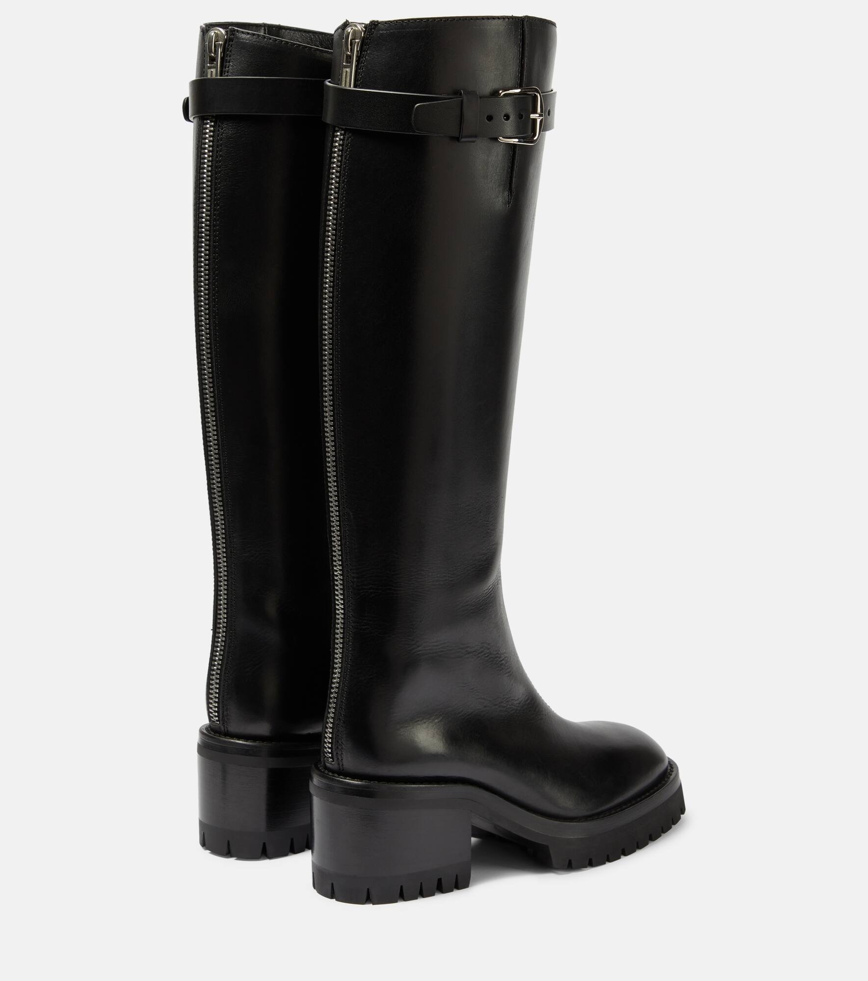 Tanse leather knee-high riding boots - 3