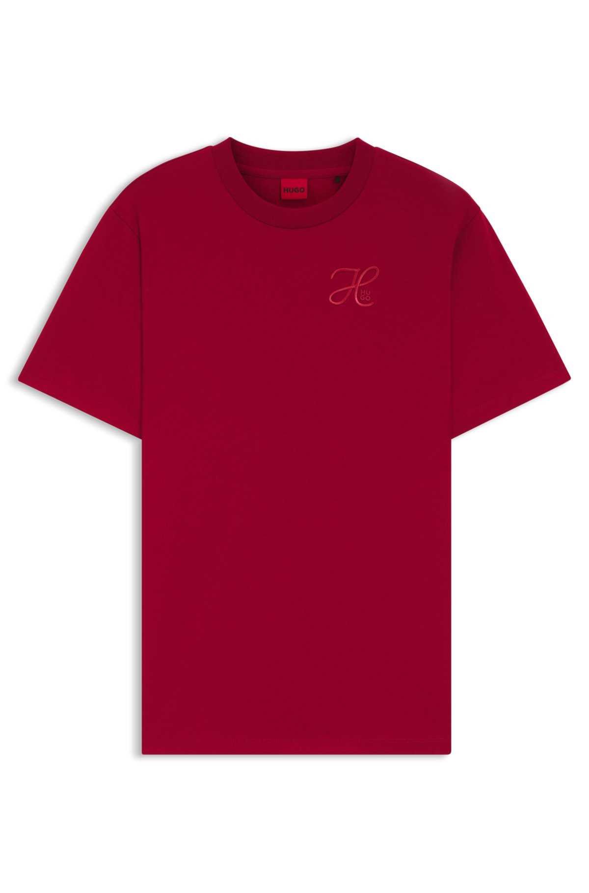 RELAXED-FIT T-SHIRT IN COTTON JERSEY WITH EMBROIDERED MONOGRAM - 1
