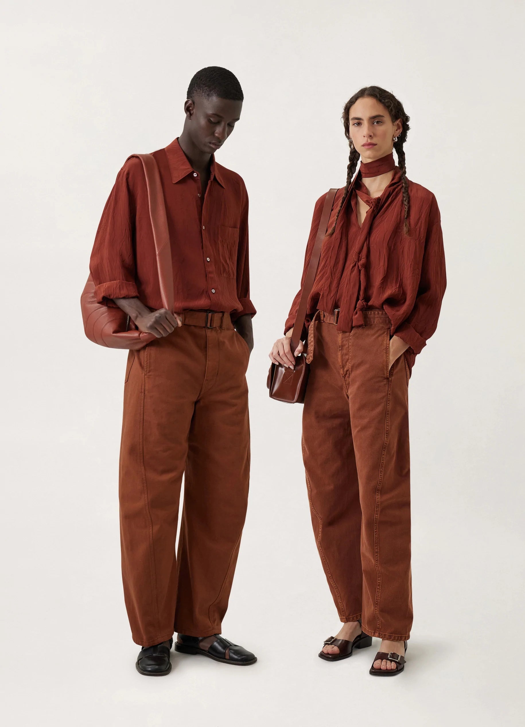 TWISTED BELTED PANTS
GARMENT DYED DENIM - 2