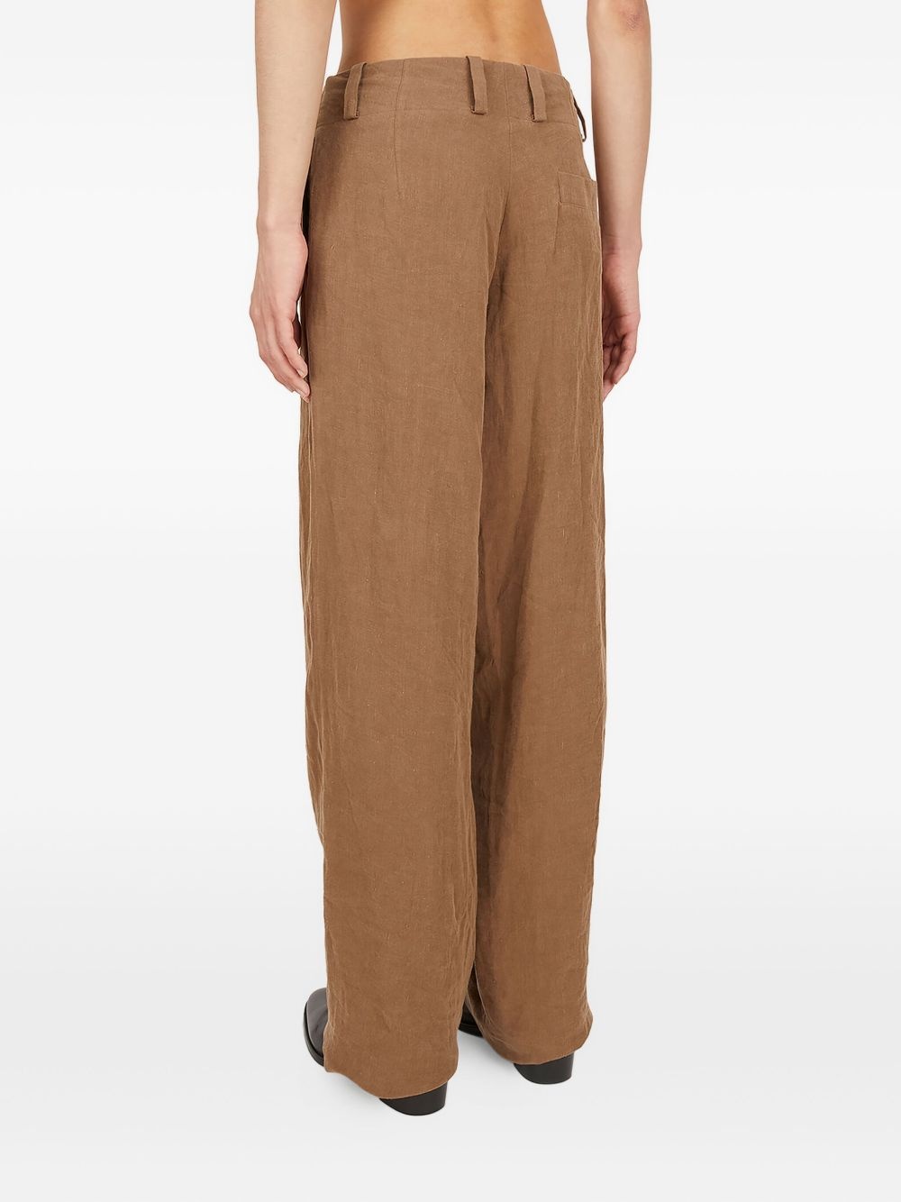 drawstring-detail regular trousers - 4