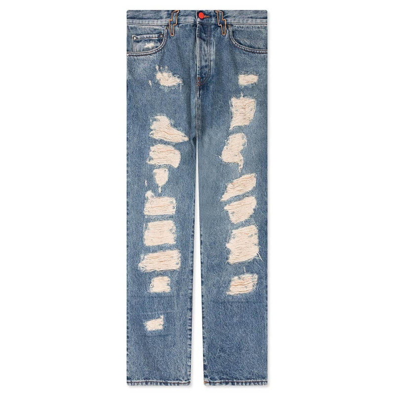 SUPER DISTRESSED DENIM - BLUE WASH 1