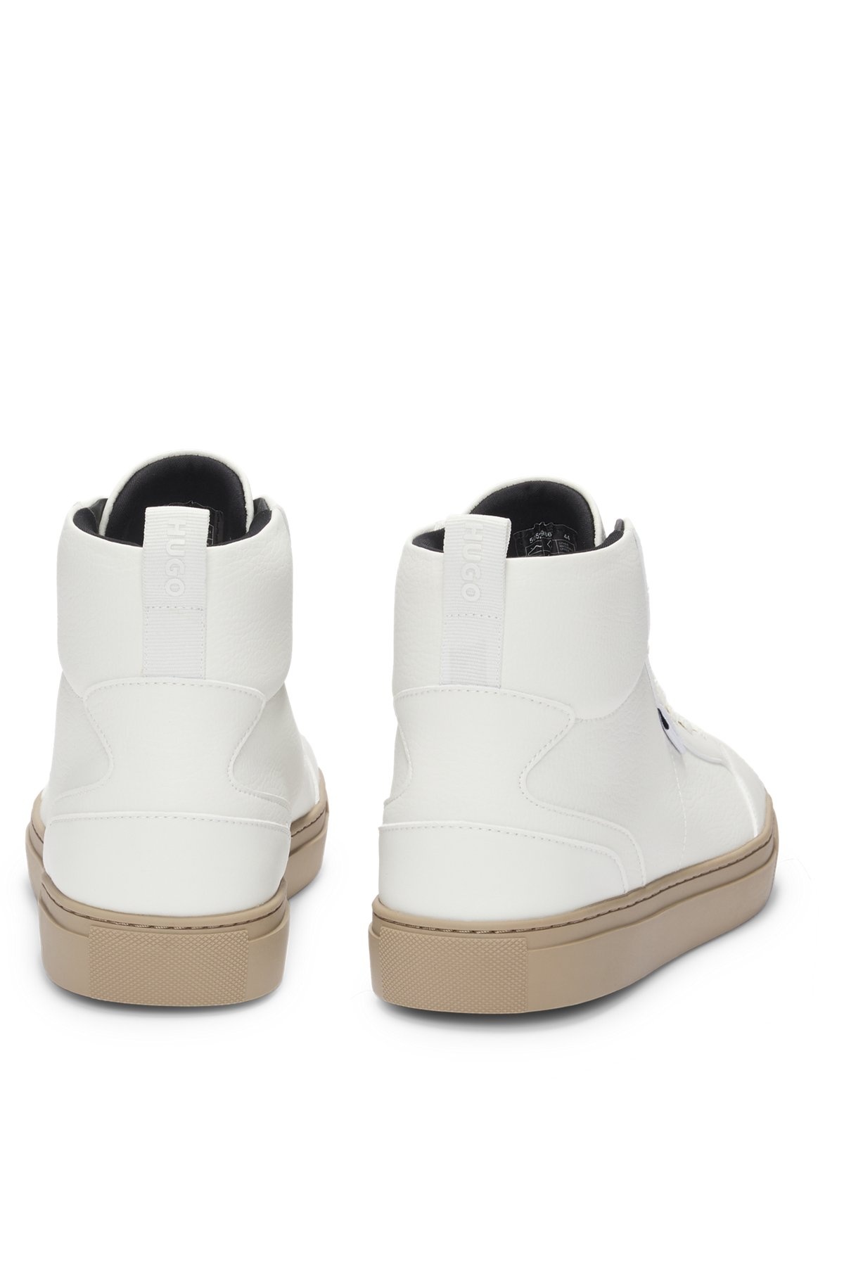HIGH-TOP TRAINERS IN GRAINED FAUX LEATHER - 5