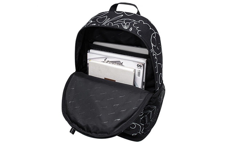 Li-Ning Allover Print Sportstyle Backpack 'Black' ABST155-1 - 5