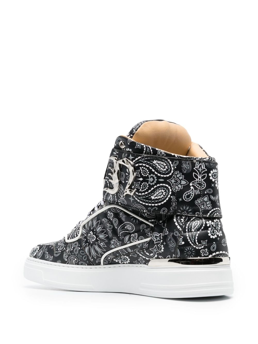 paisley-print hi-top sneakers - 3