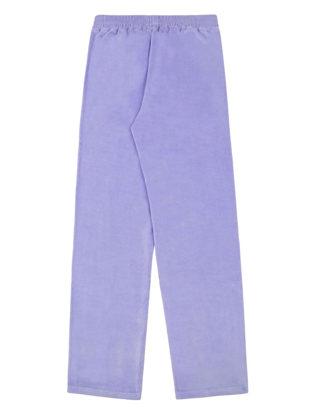 Script logo-embroidered velour track pants - 2