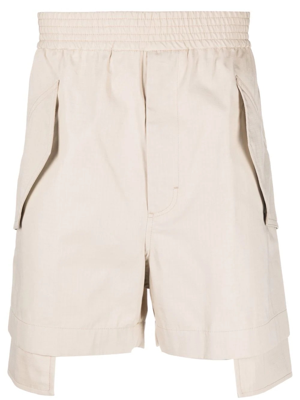 layered straight bermuda shorts - 1