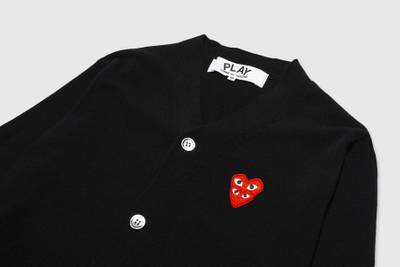 Comme des Garçons PLAY DOUBLE RED HEART CARDIGAN outlook