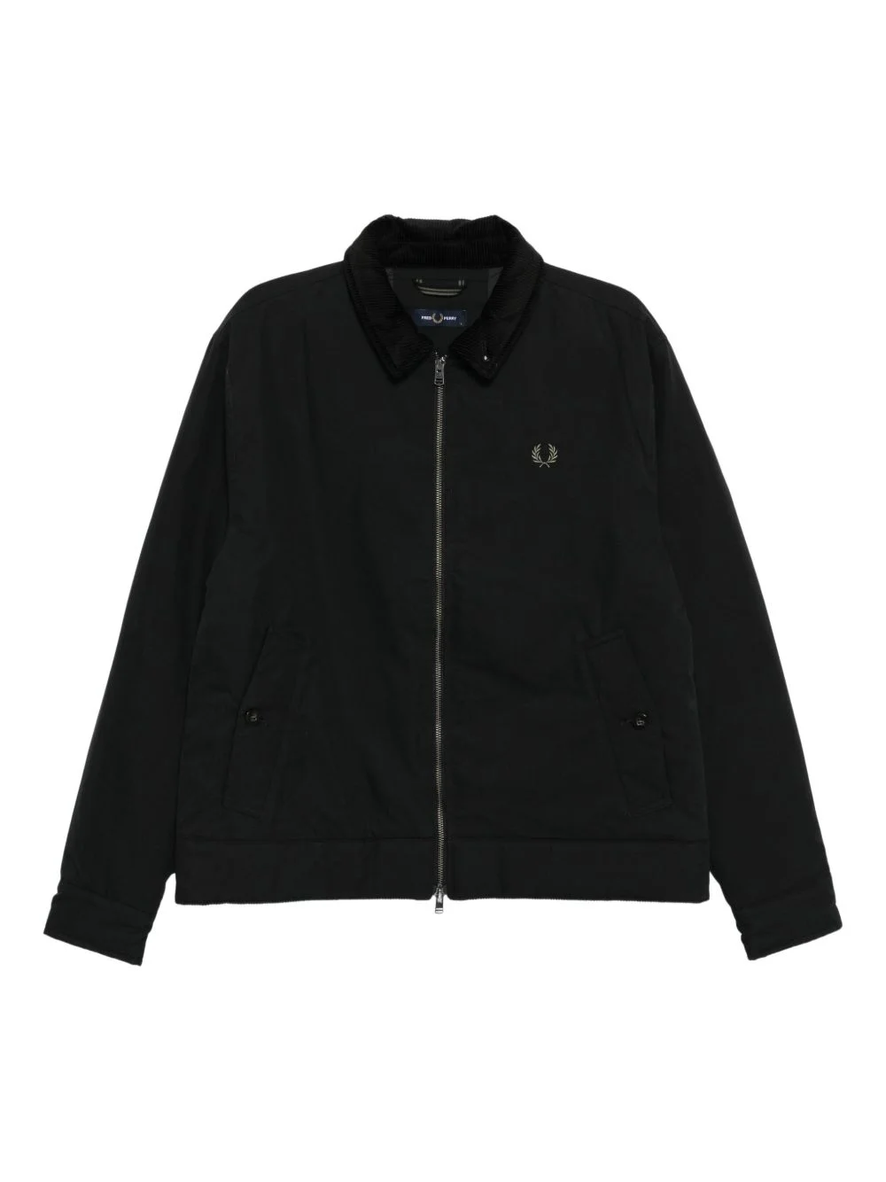 corduroy-collar padded jacket - 1