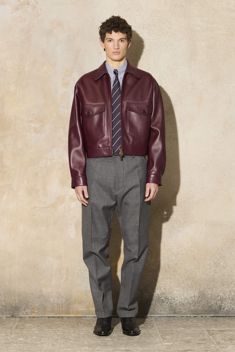 CHIC LEATHER BLOUSON - 6