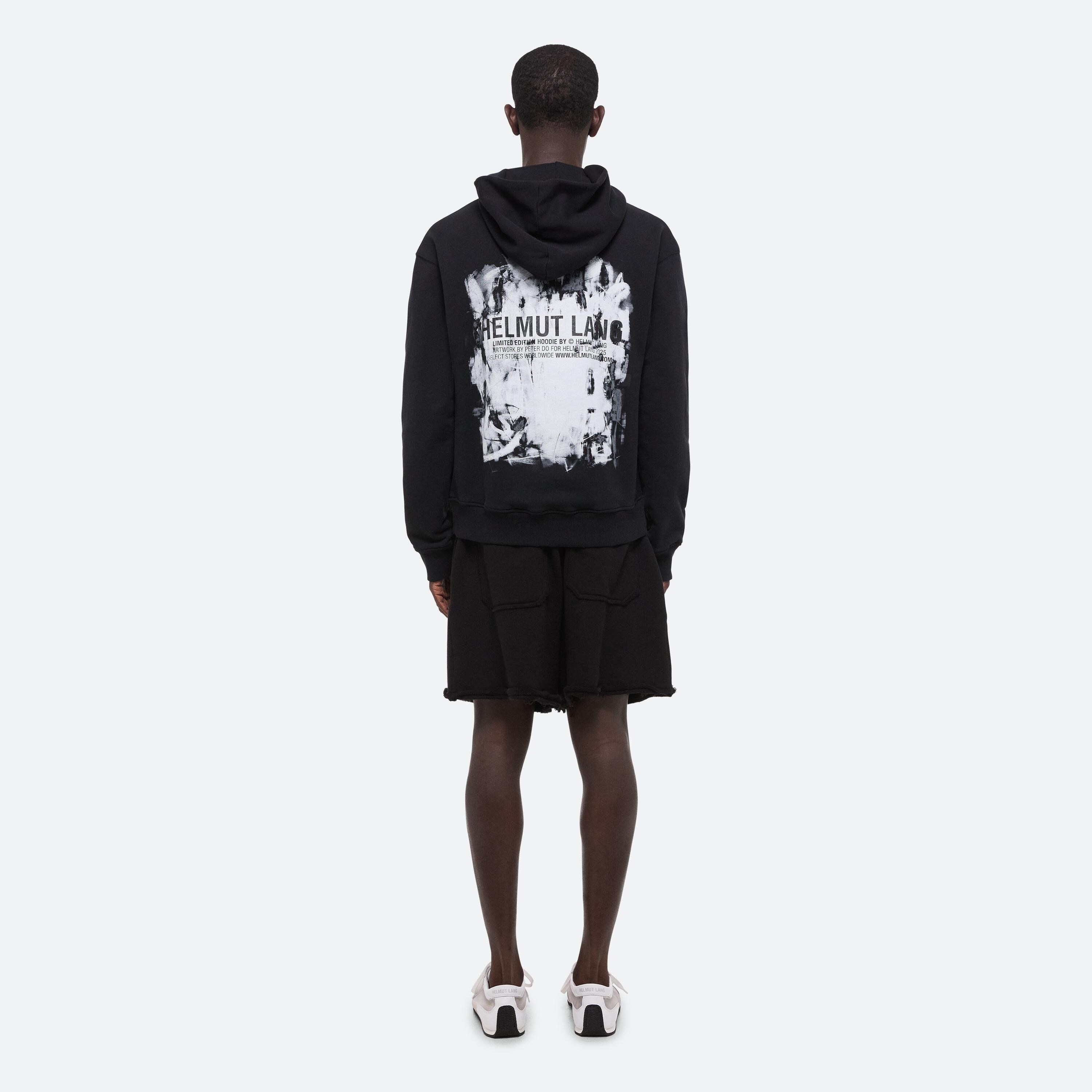 BLACK SCRIBBLE HOODIE - 5