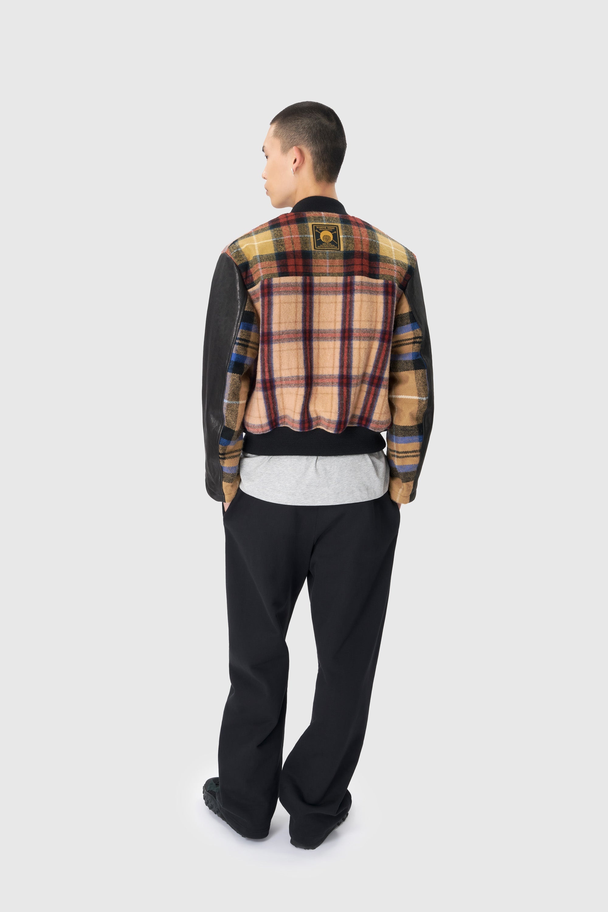Regenerated Tartan Scarves Bomber Jacket - 4