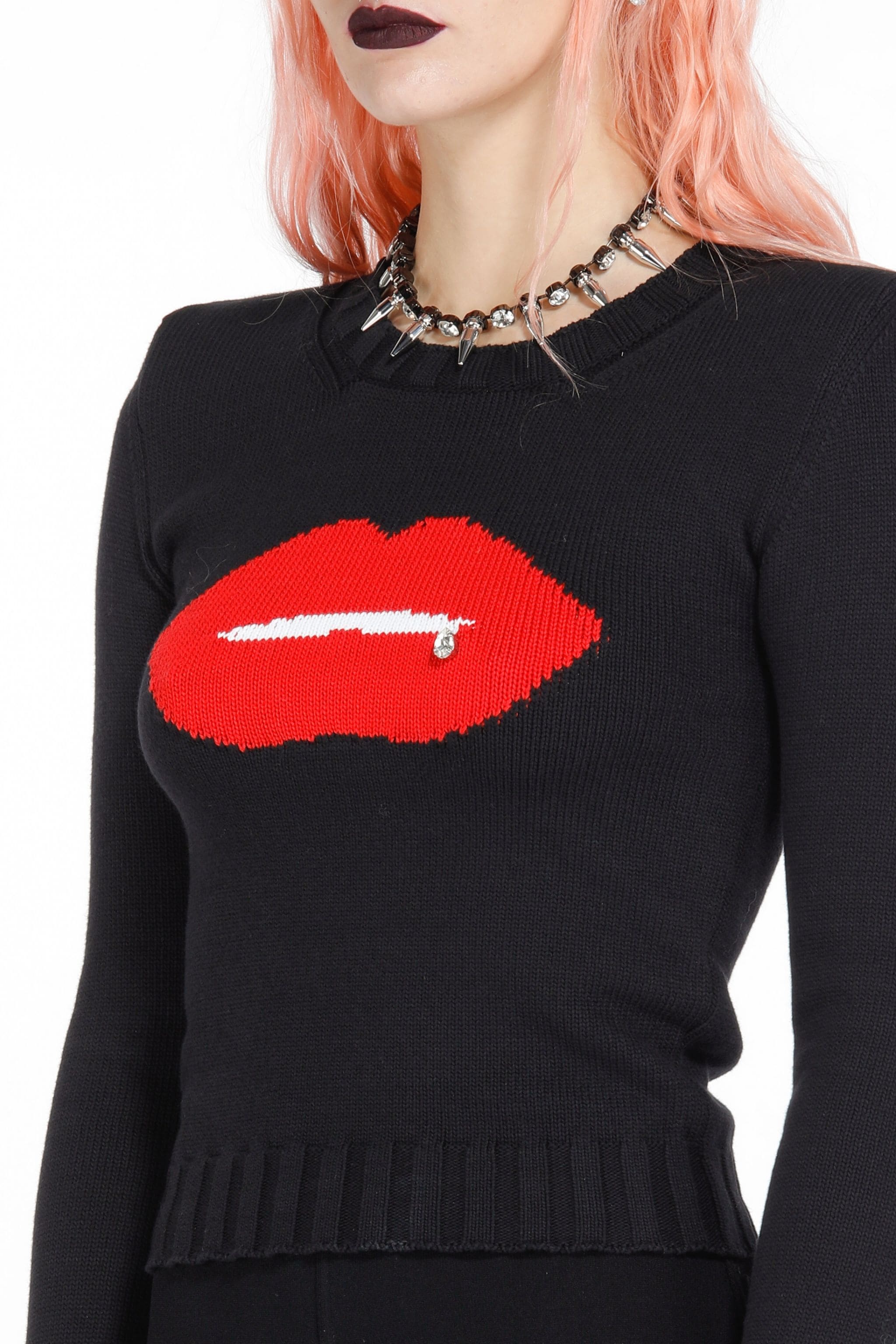 LIPS-INTARSIA SWEATER - 4
