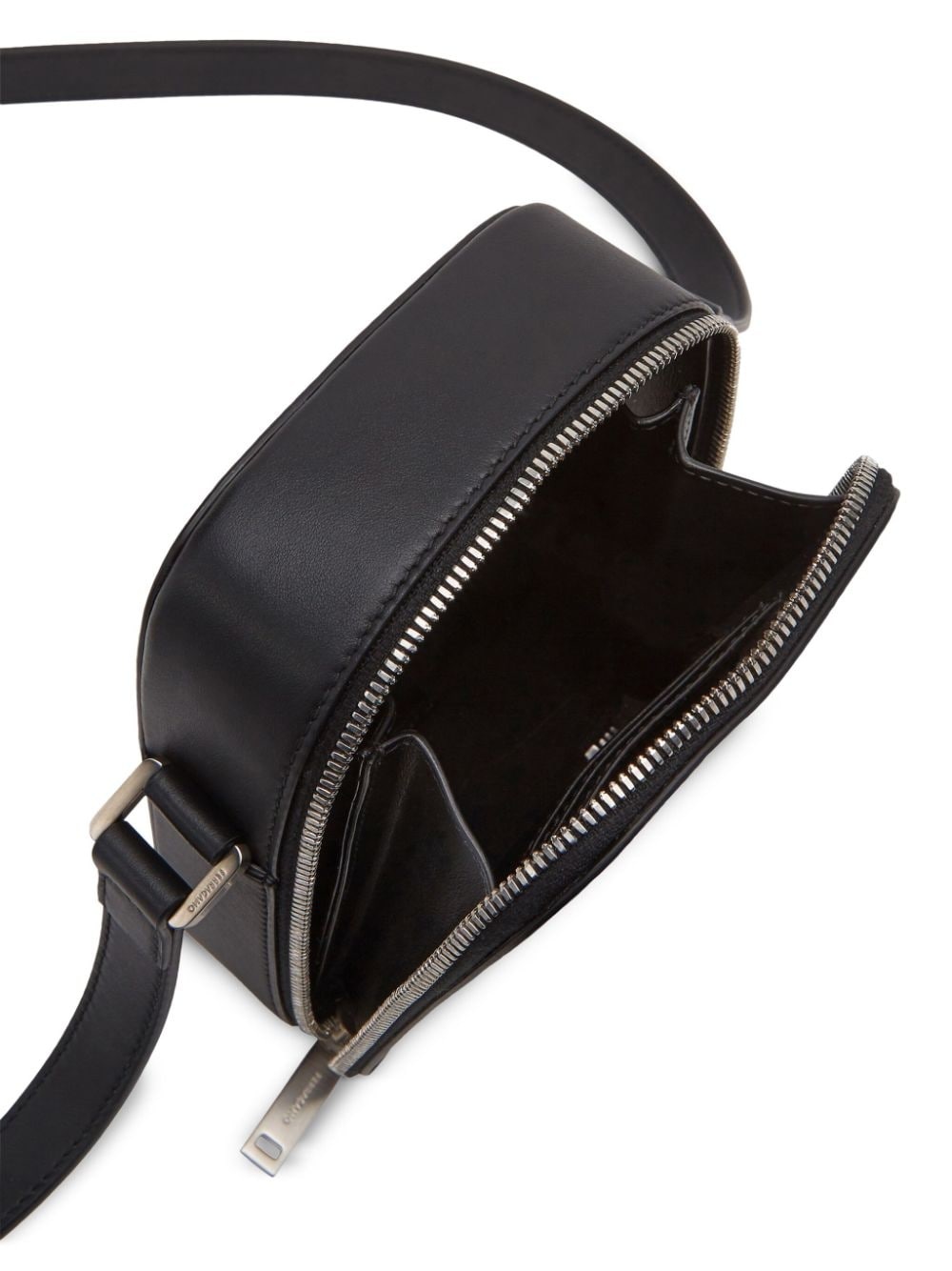 logo-debossed leather shoulder bag - 5