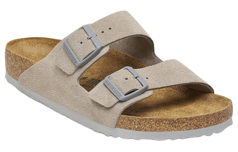 Birkenstock Arizona Suede Leather Sandals 'Stone Coin' 1027749 2