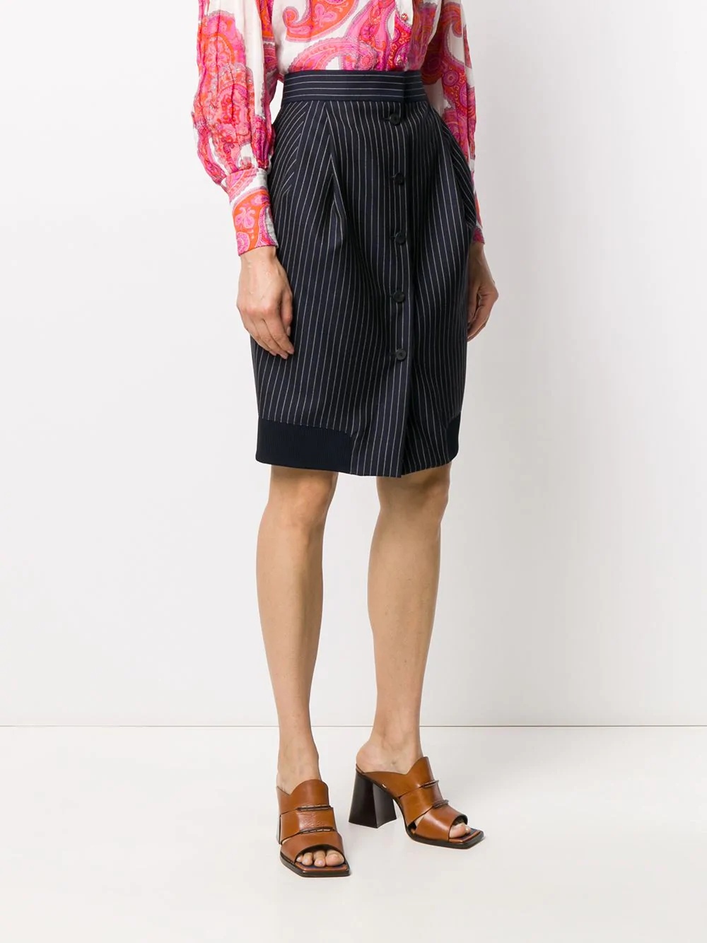 tulip pinstripe skirt - 3