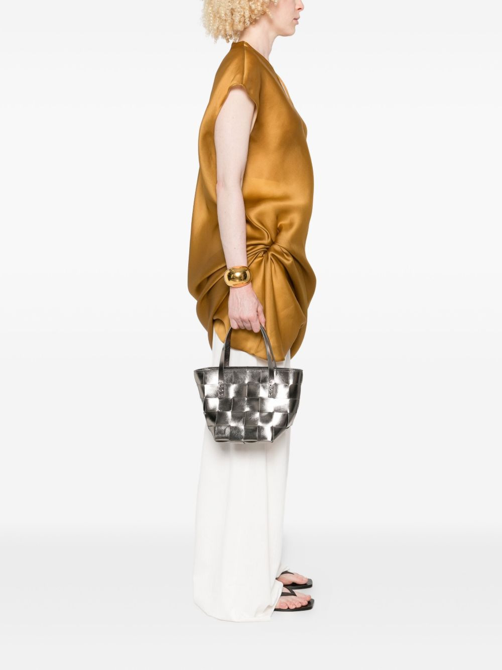 woven-leather tote bag - 2