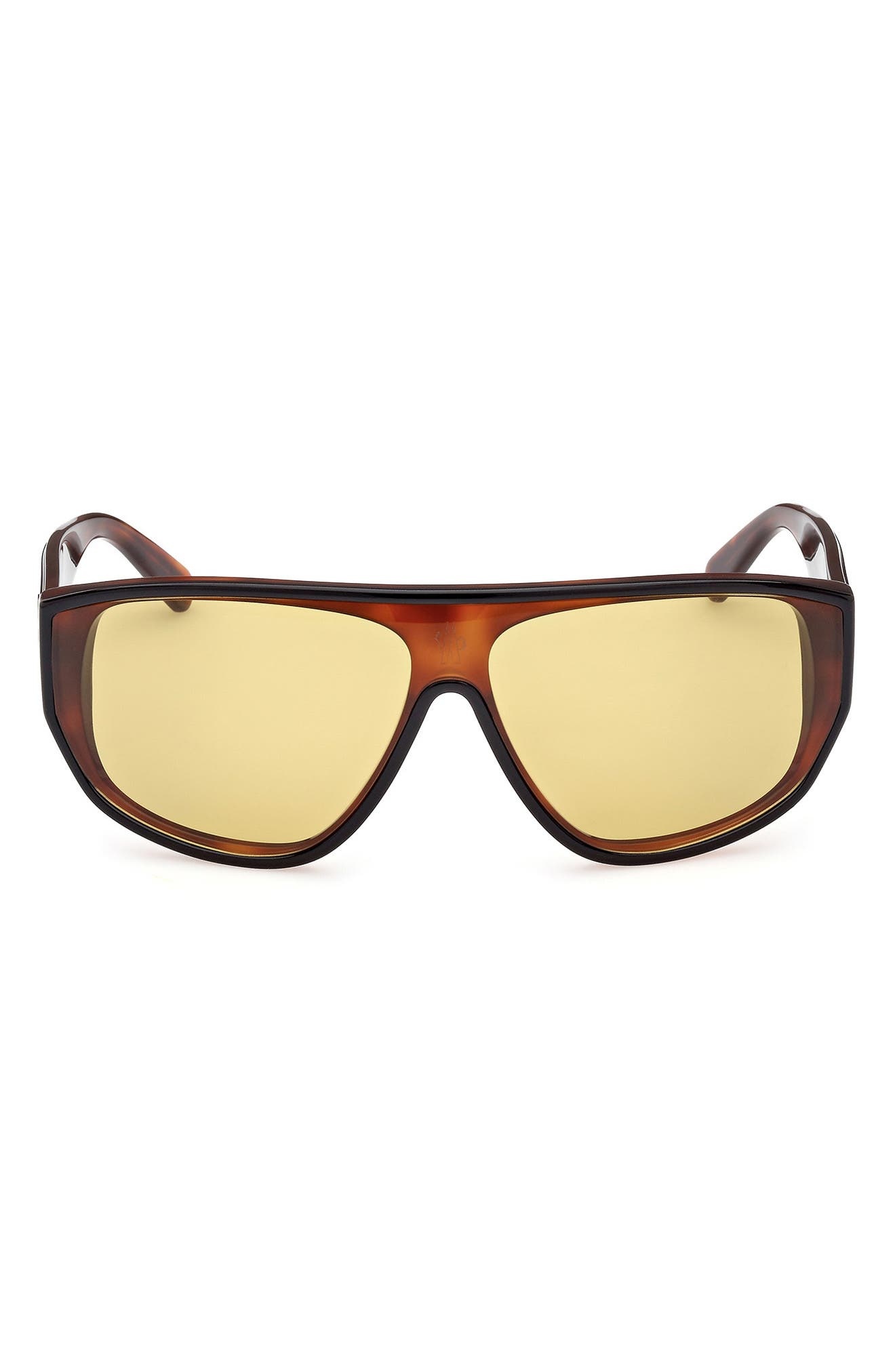 Moncler Shield Sunglasses in Black/Other /Brown at Nordstrom - 1