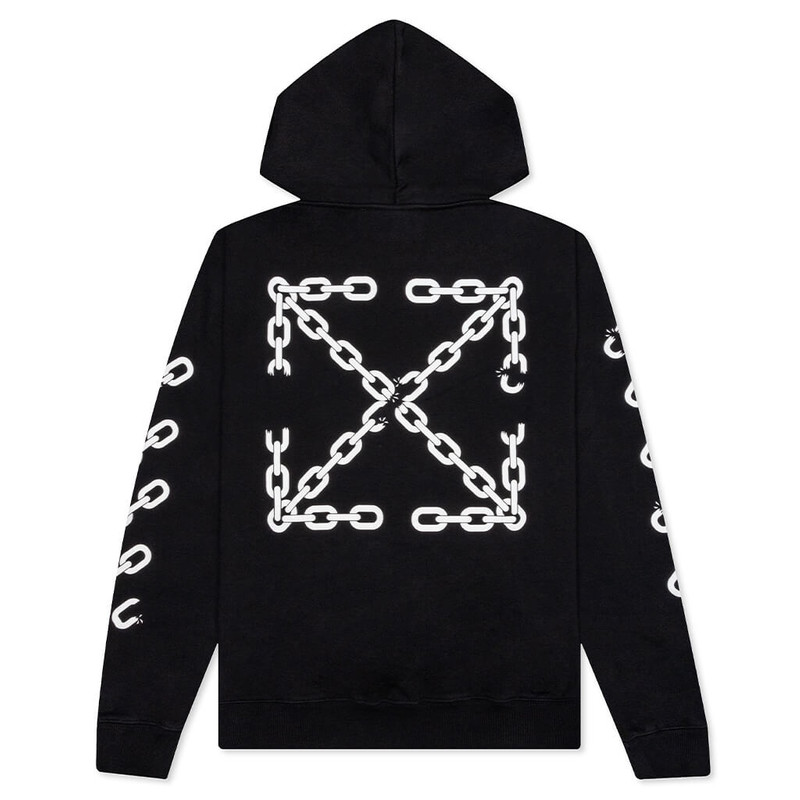 Off-White OFF-WHITE C/O VIRGIL ABLOH CHAIN ARR SLIM HOODIE - BLACK/WHITE outlook