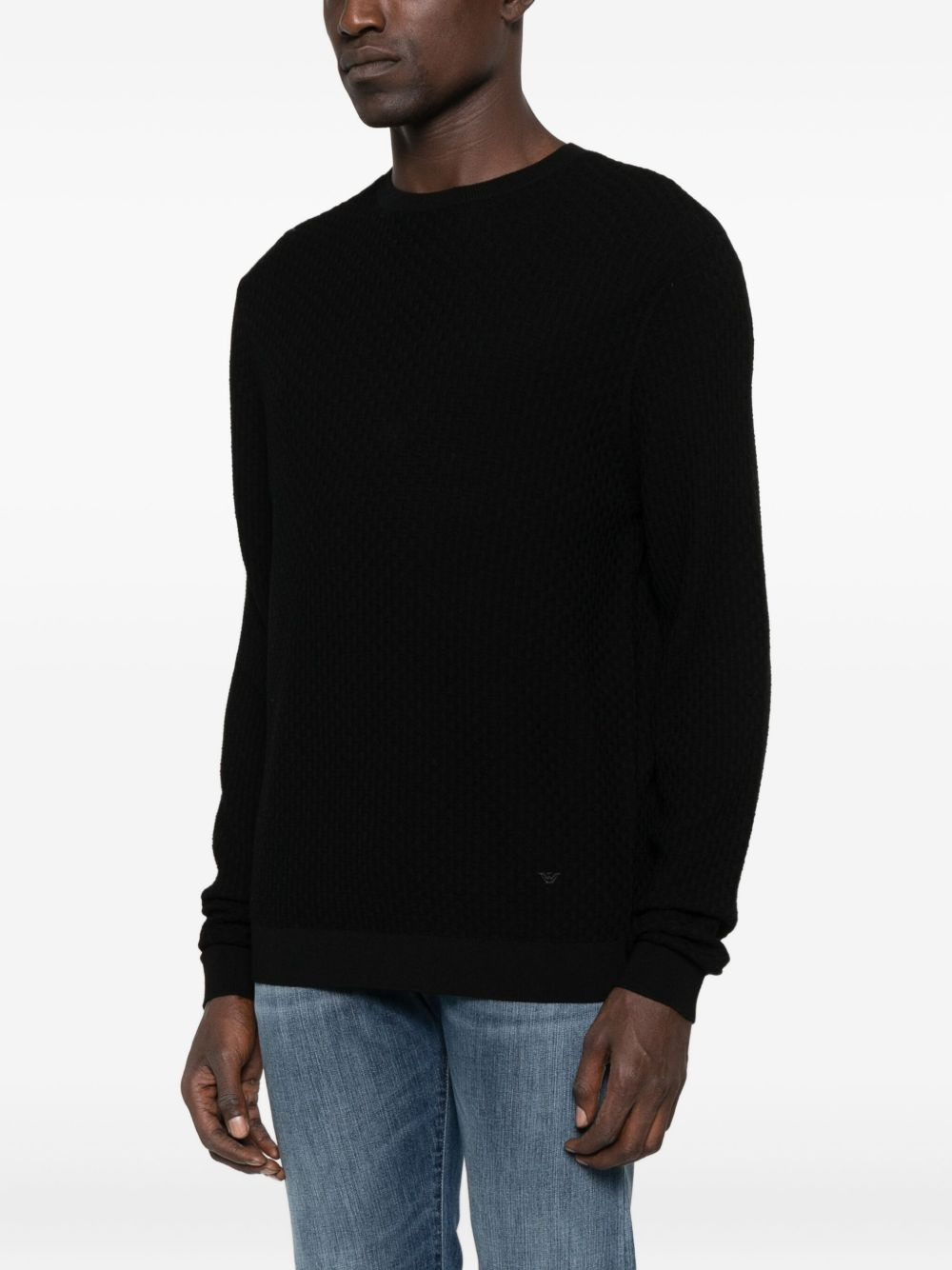 textured wool sweater - 3
