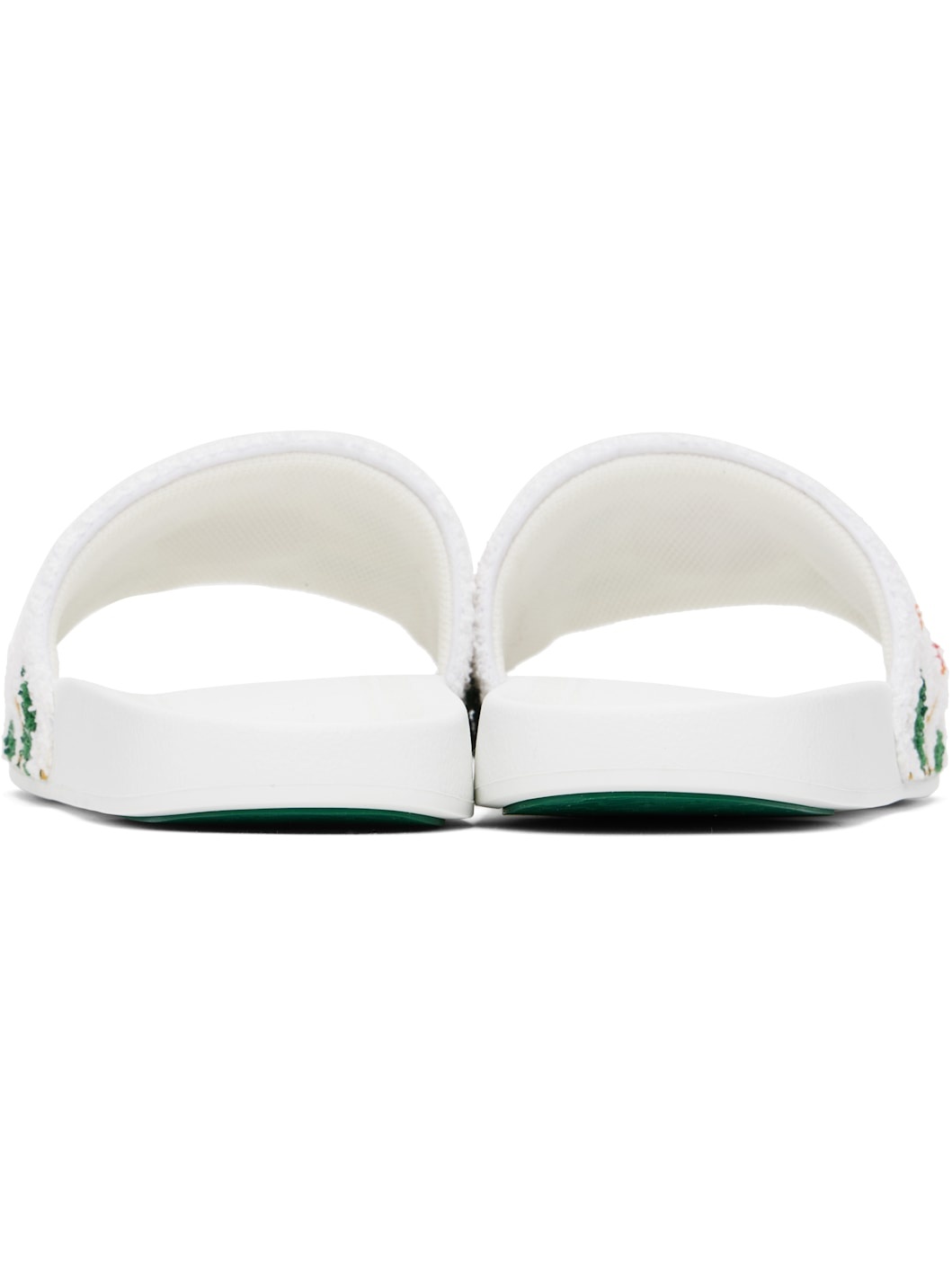 White Laurel Terry Slides - 2