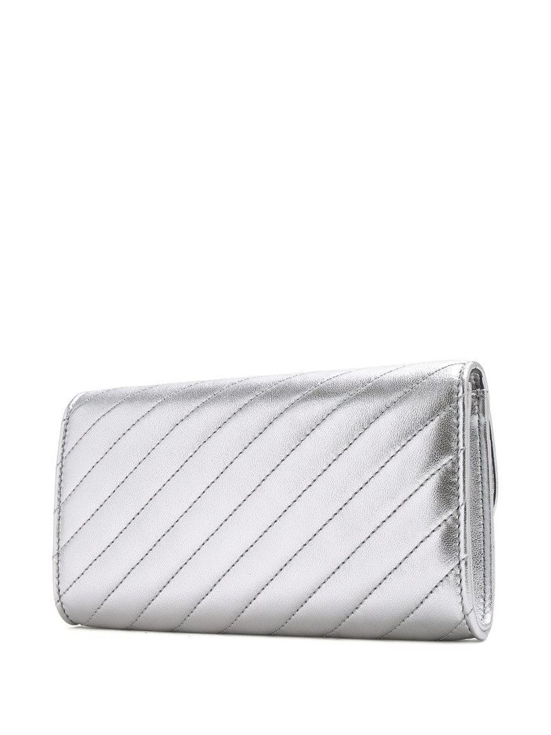 JIMMY CHOO Curve quilted clutch bag outlook