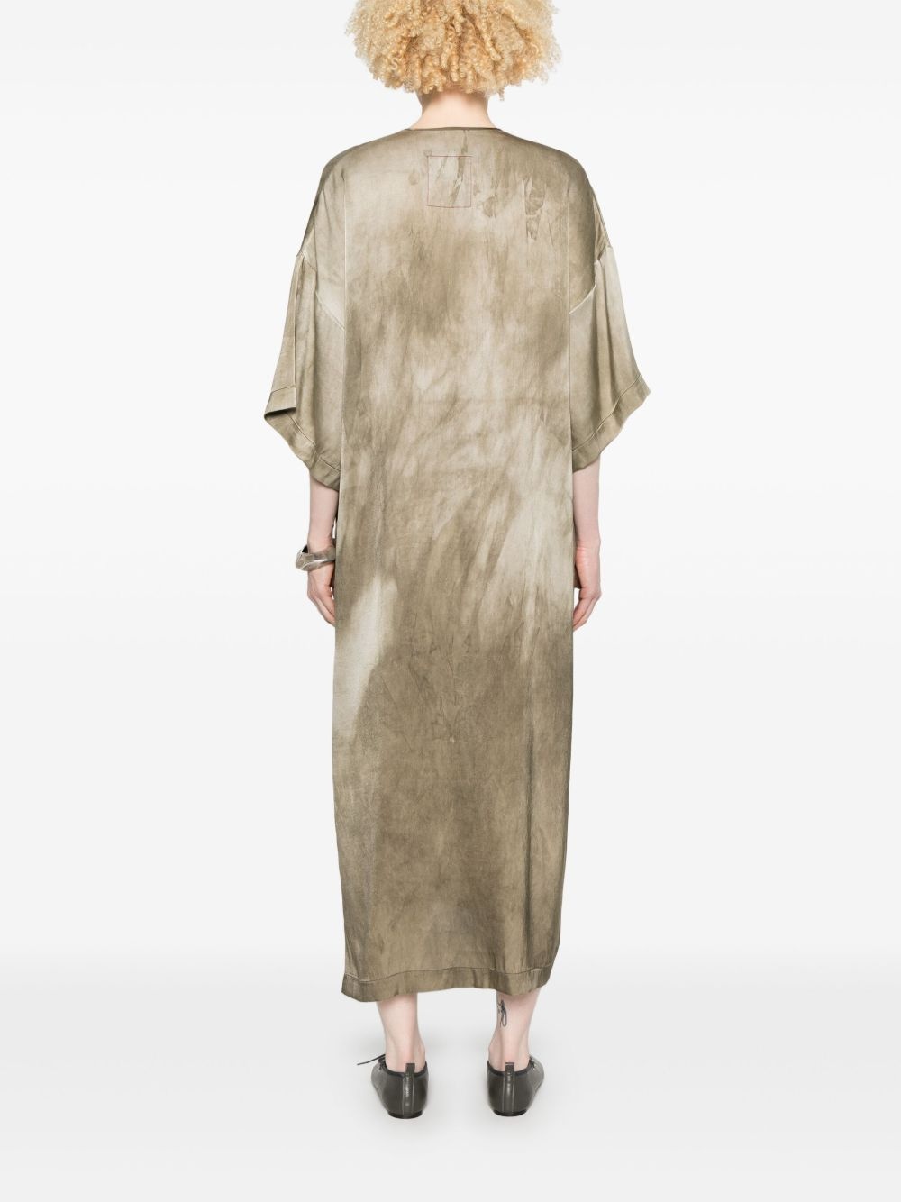 satin midi dress - 4