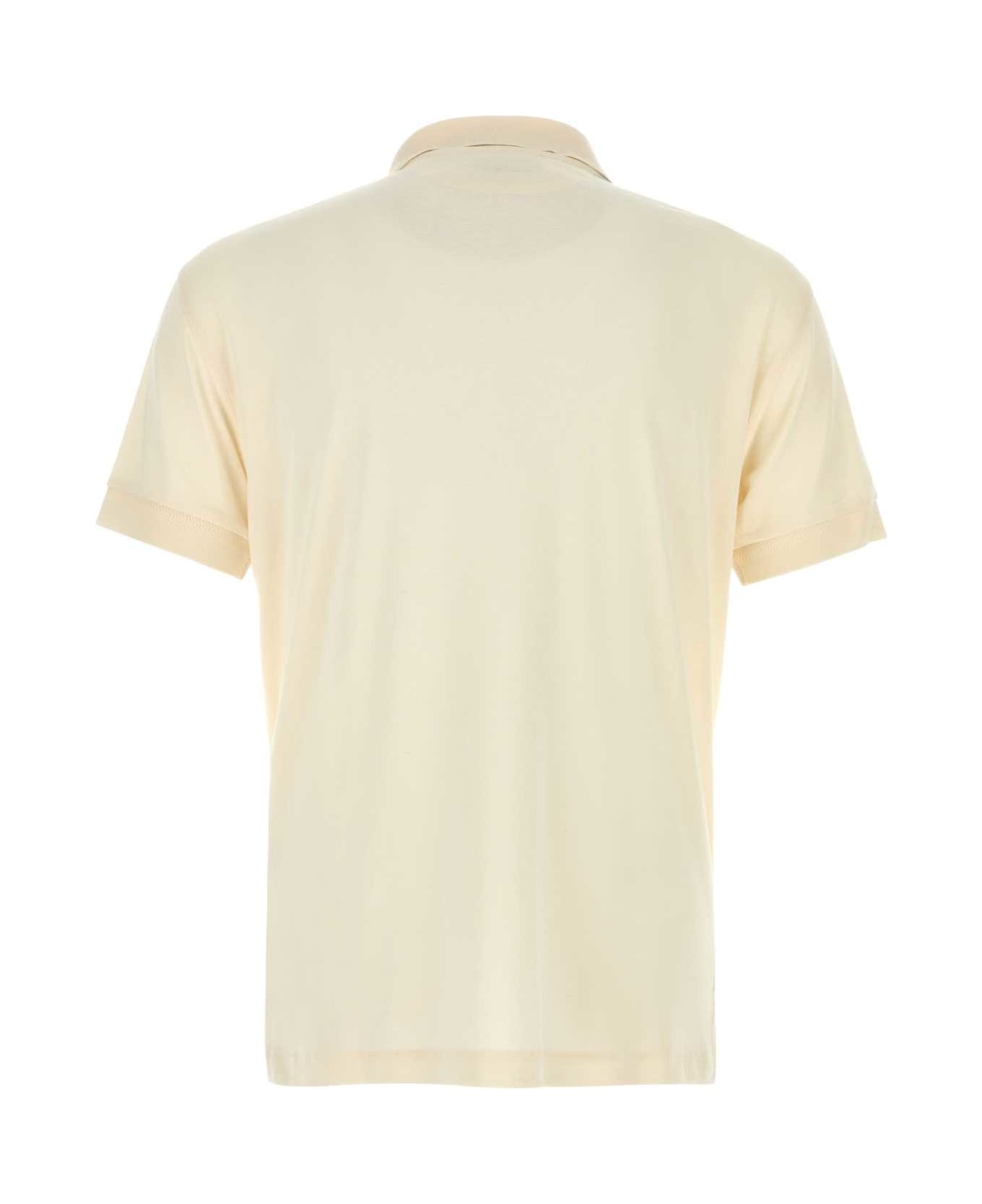 Ivory Cotton Blend Polo Shirt - 2
