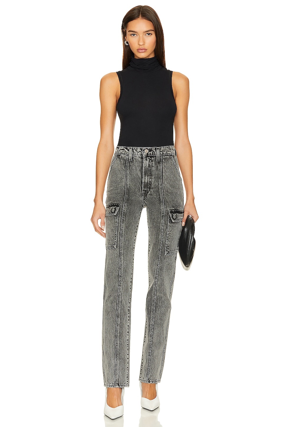 Harper High Rise Slim Cargo - 4