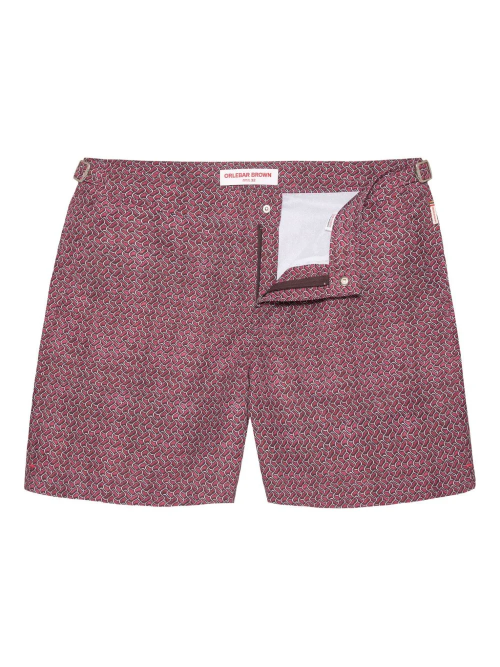 Bulldog ripcord-pattern swim shorts - 1
