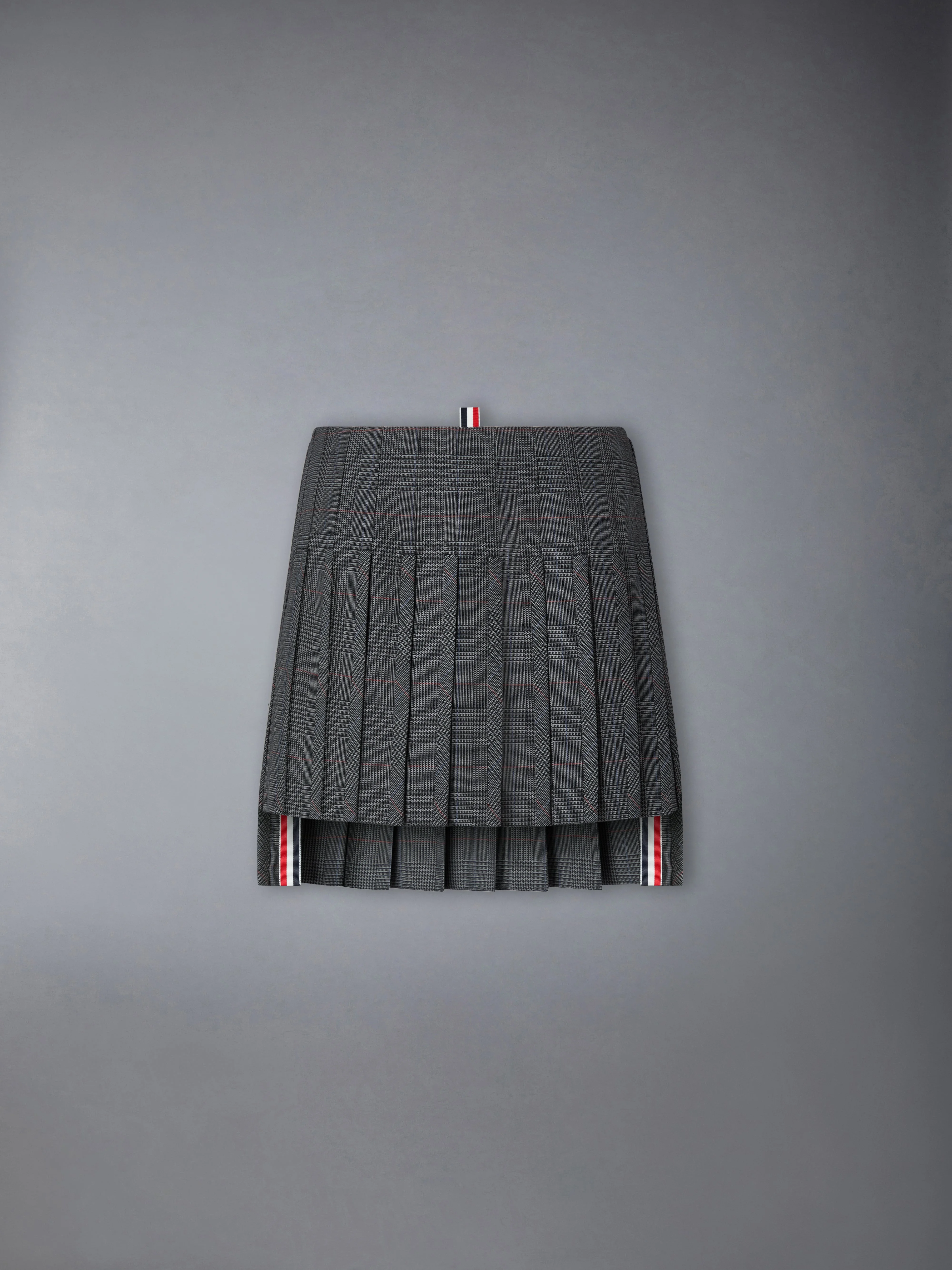 HIGH TWIST WOOL LOW RISE PLEATED MINI SKIRT - 1