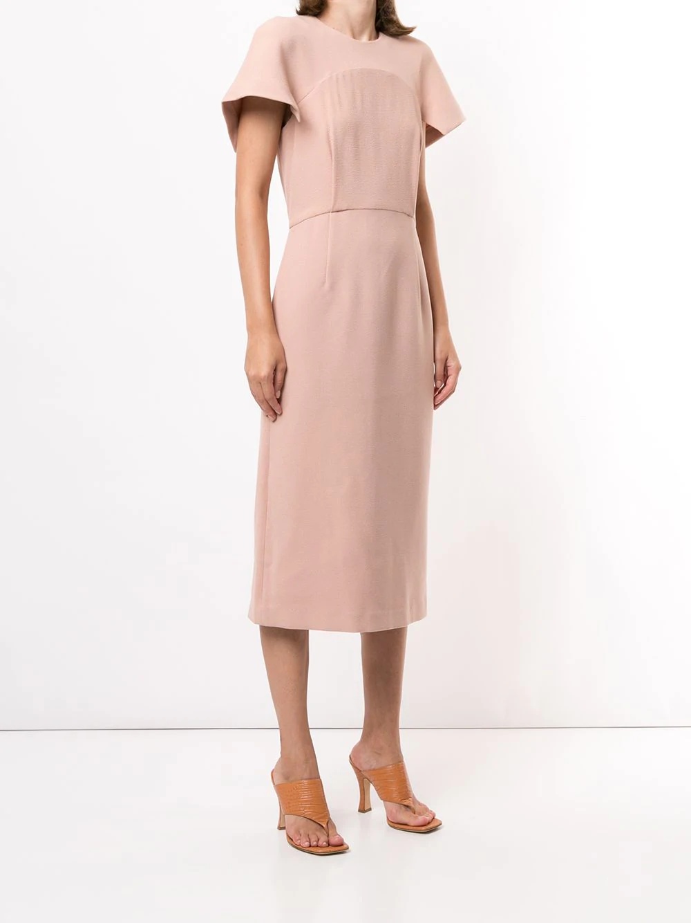 Concave crepe midi dress - 3