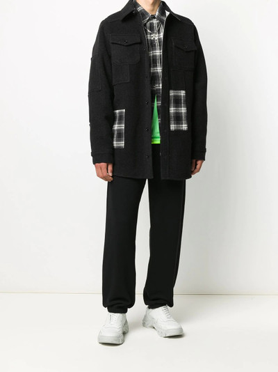 Off-White plaid pockets buttoned overshirt outlook