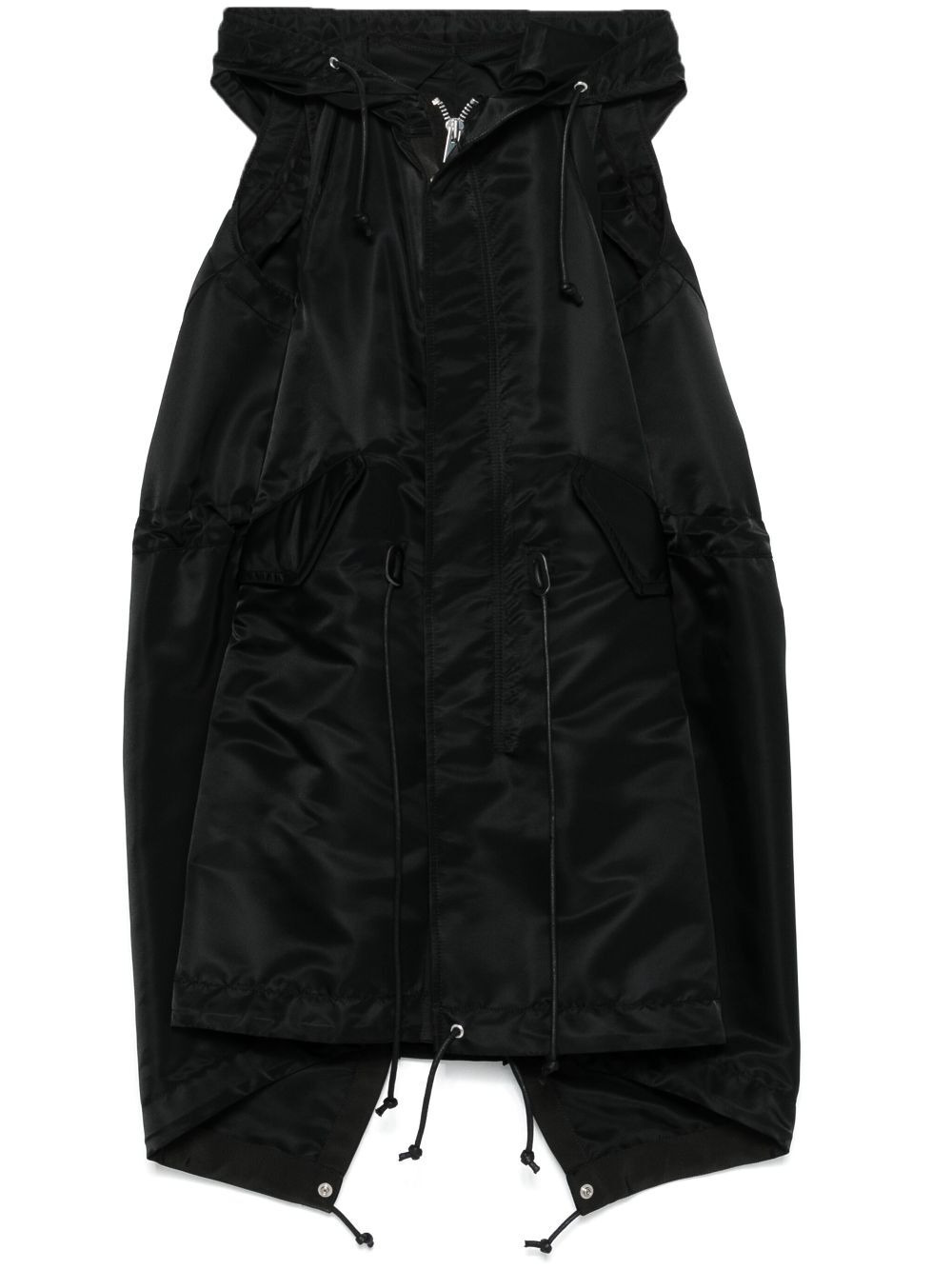 Sacai Women Nylon Twill Hoodie Vest - 4