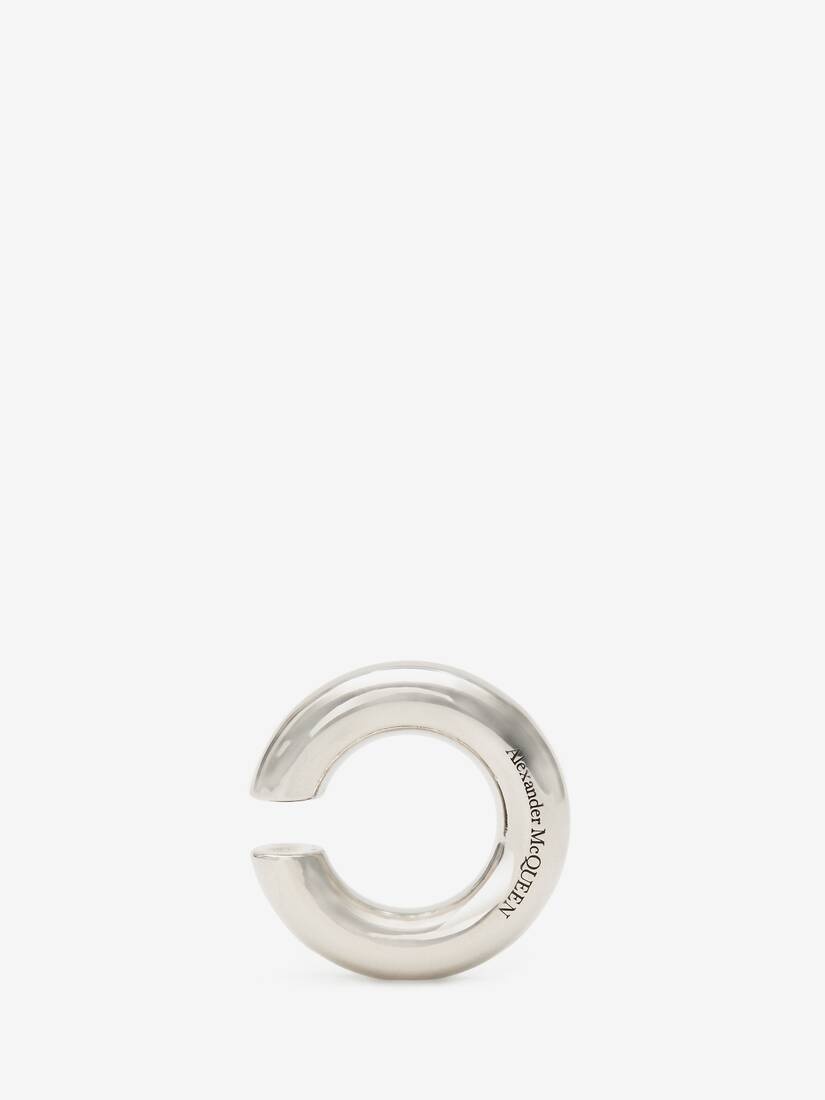 Women's Round Ear Hook in Antique Silver - 4
