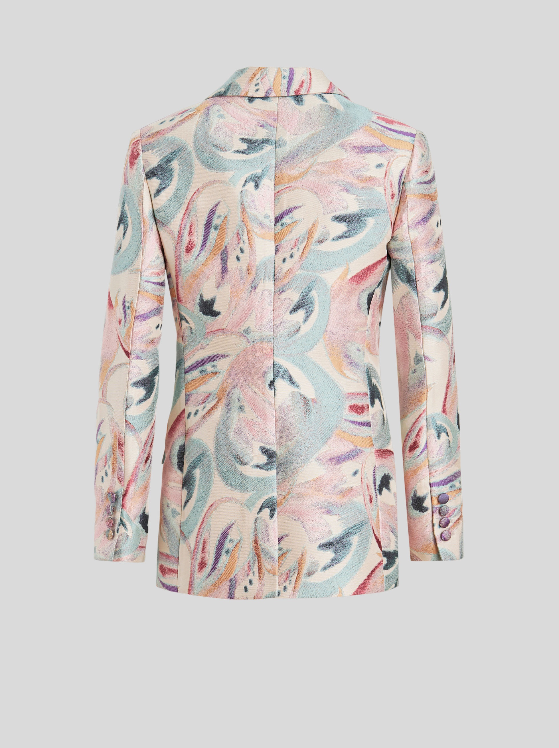 TAILORED JACQUARD JACKET WITH BUTTERFLIES - 5