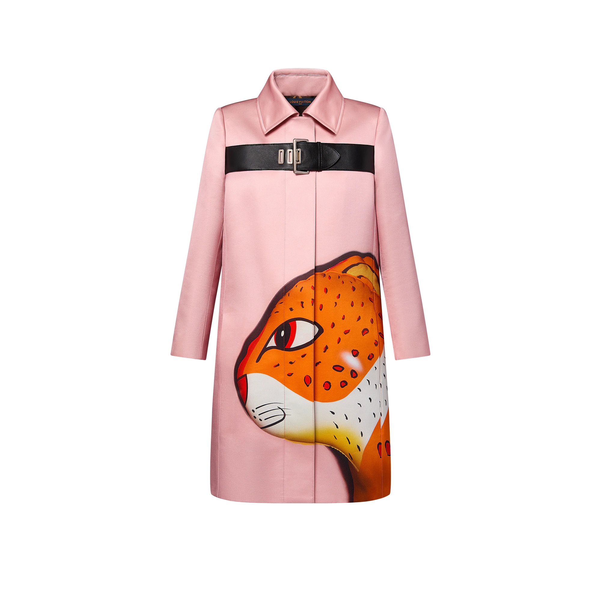 Leopard Belt Coat - 1