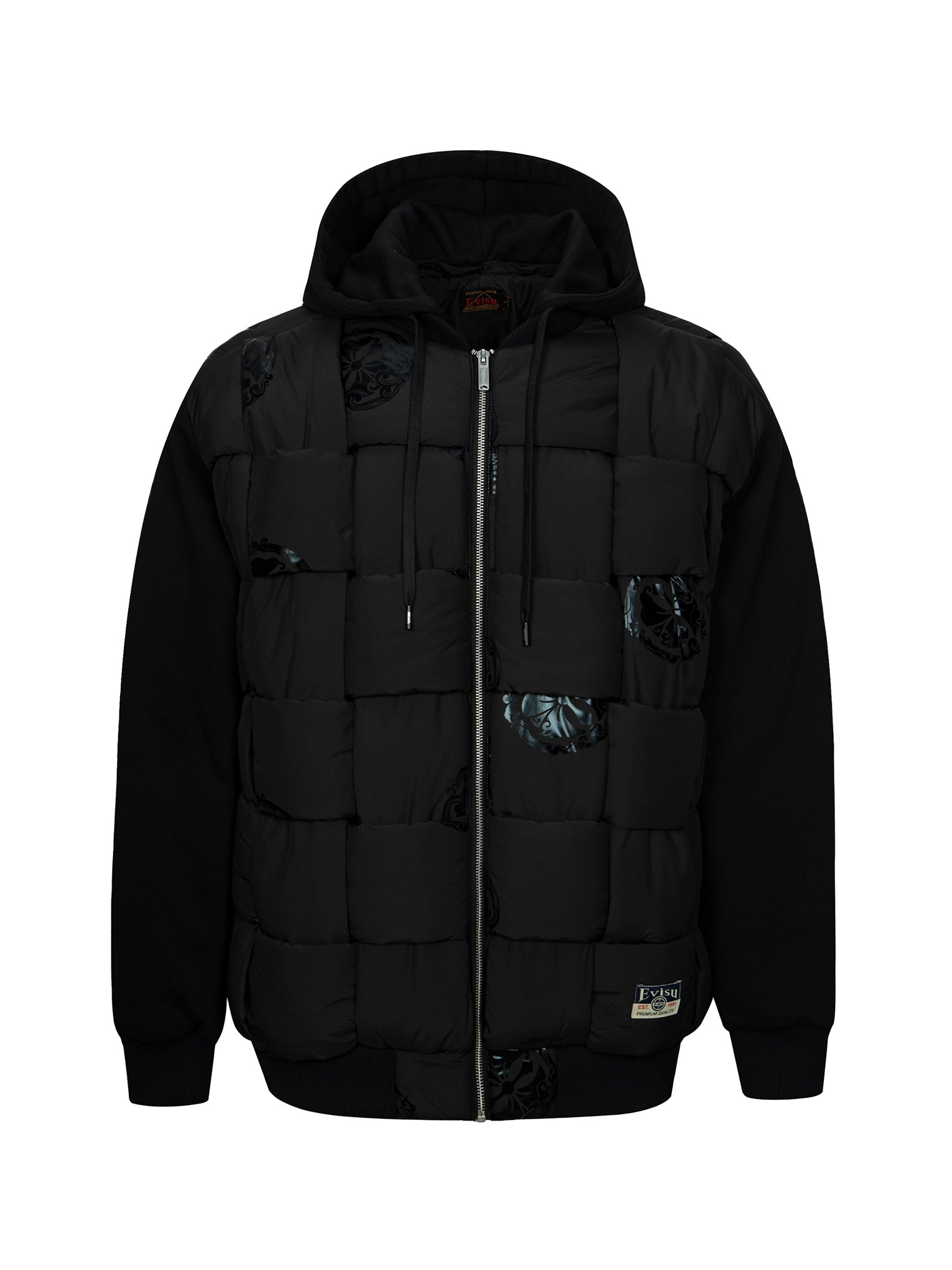 KAMON PRINT LOOSE FIT PADDED BOMBER JACKET - 16