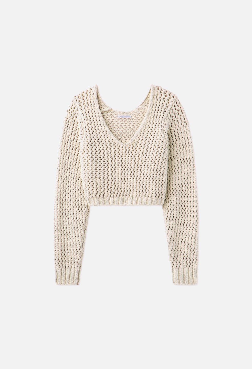 FOAM BOUCLE CROPPED SWEATER - 1