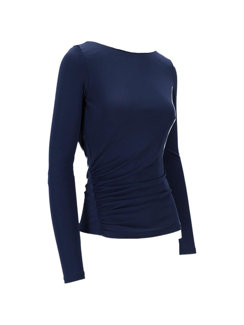 gathered-detail long-sleeved blouse 4