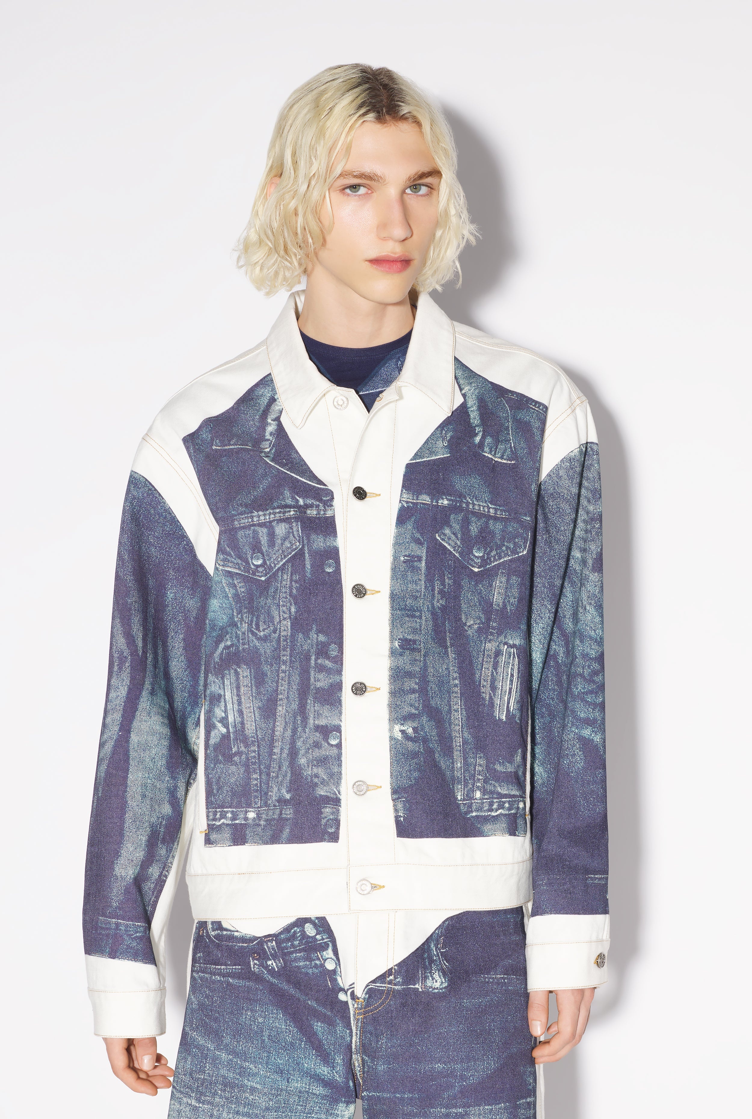 THE WHITE TROMPE L’OEIL DENIM JACKET - 9