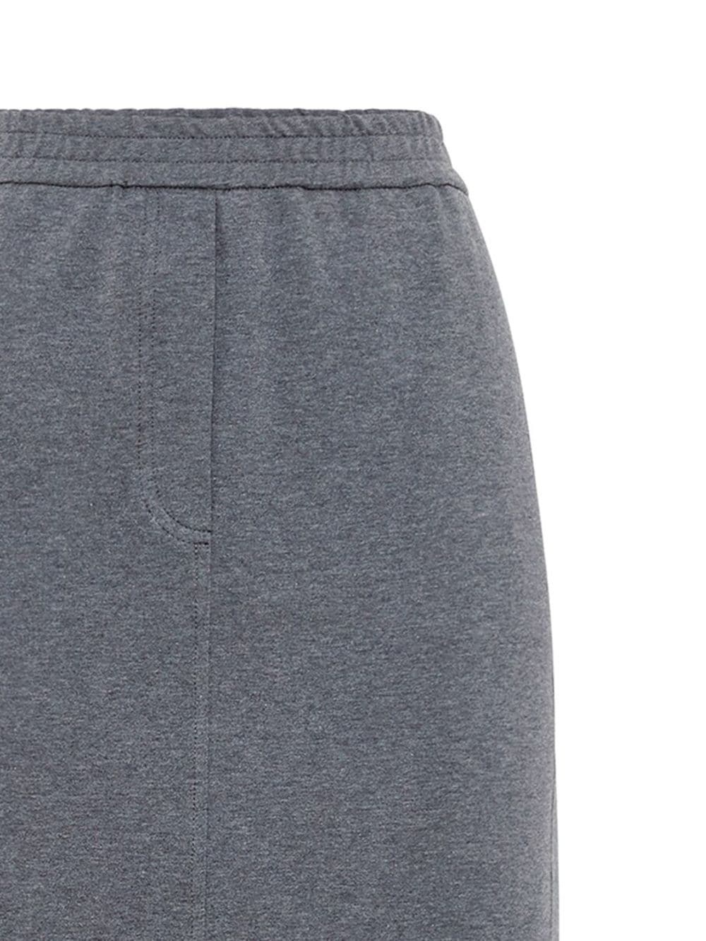 elasticated-waistband midi skirt - 6