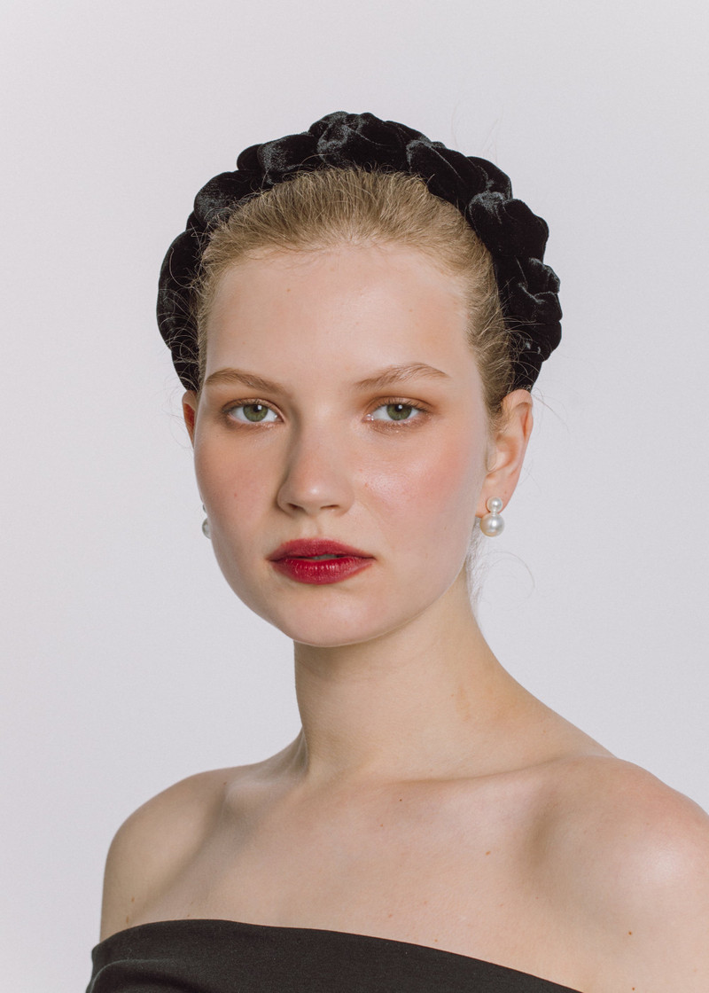 Jennifer Behr Lia Headband in Velvet outlook