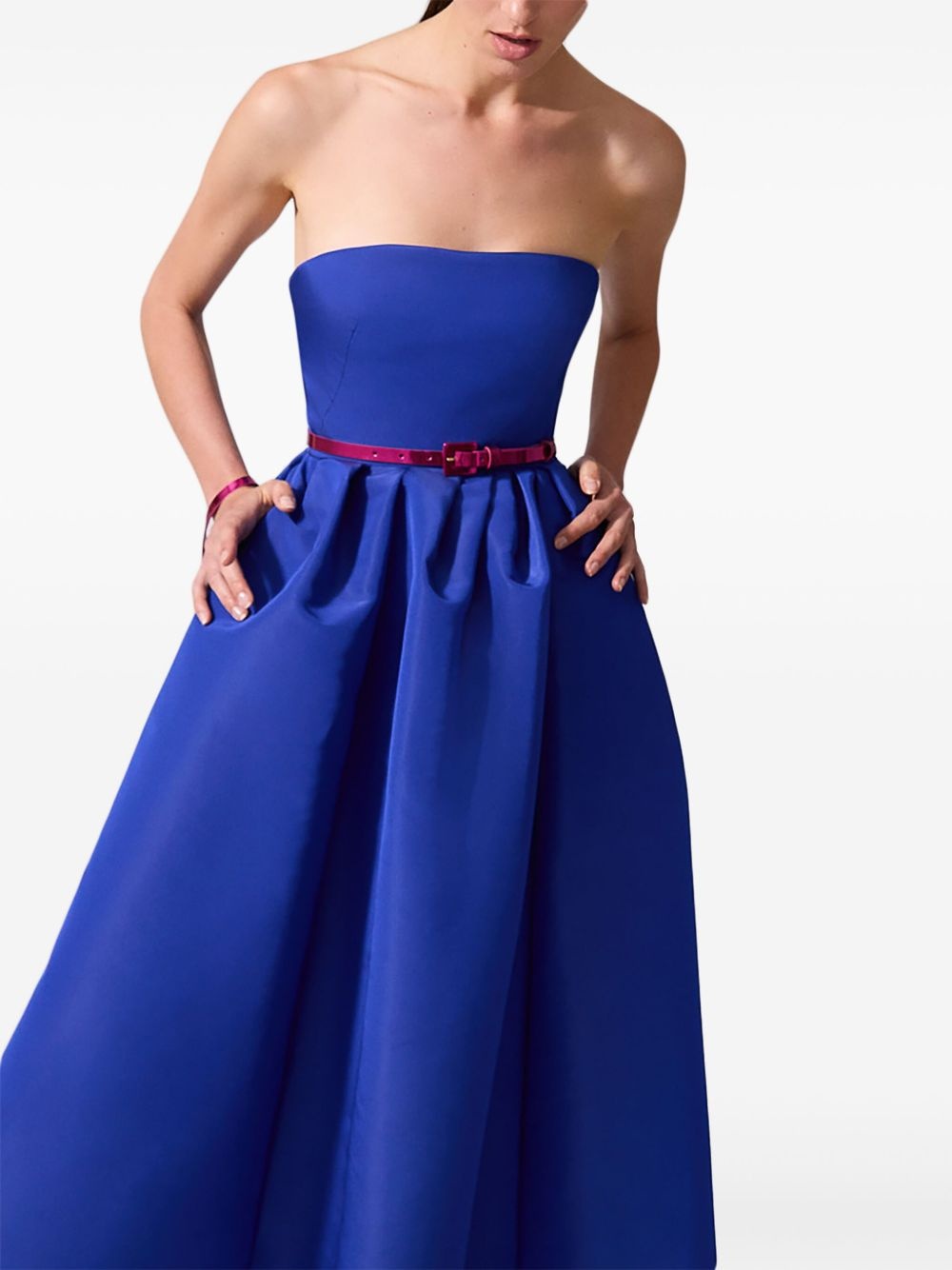 strapless midi dress - 5