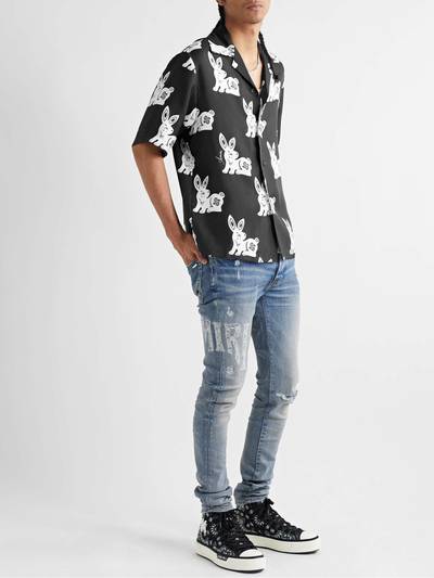 AMIRI Convertible-Collar Printed Silk-Twill Shirt outlook