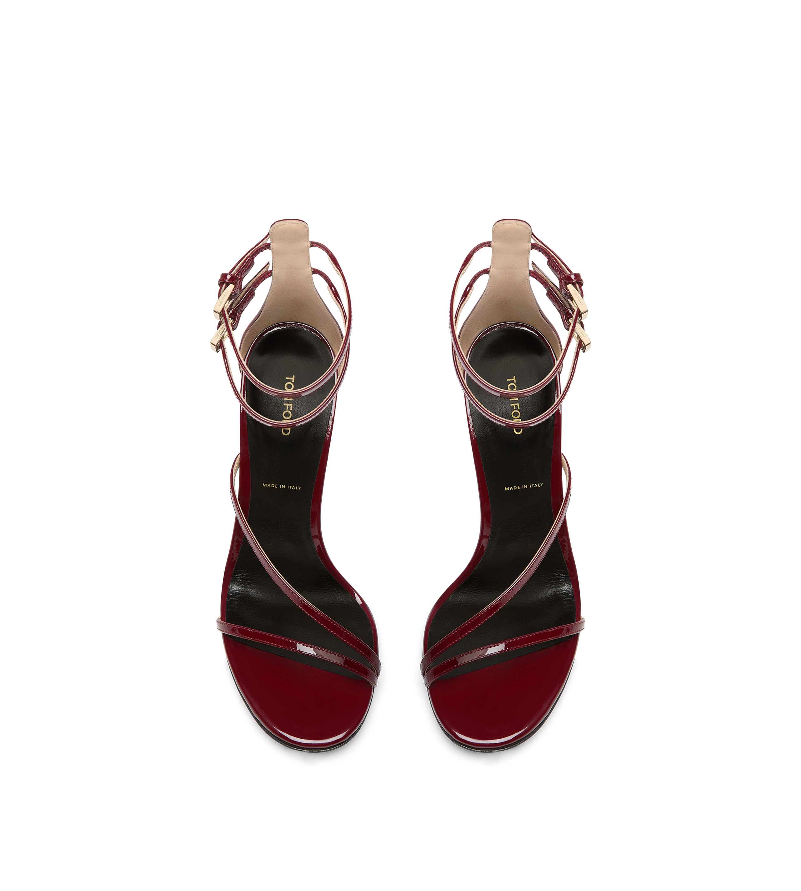 PATENT LEATHER ANKLE STRAP SANDAL - 4