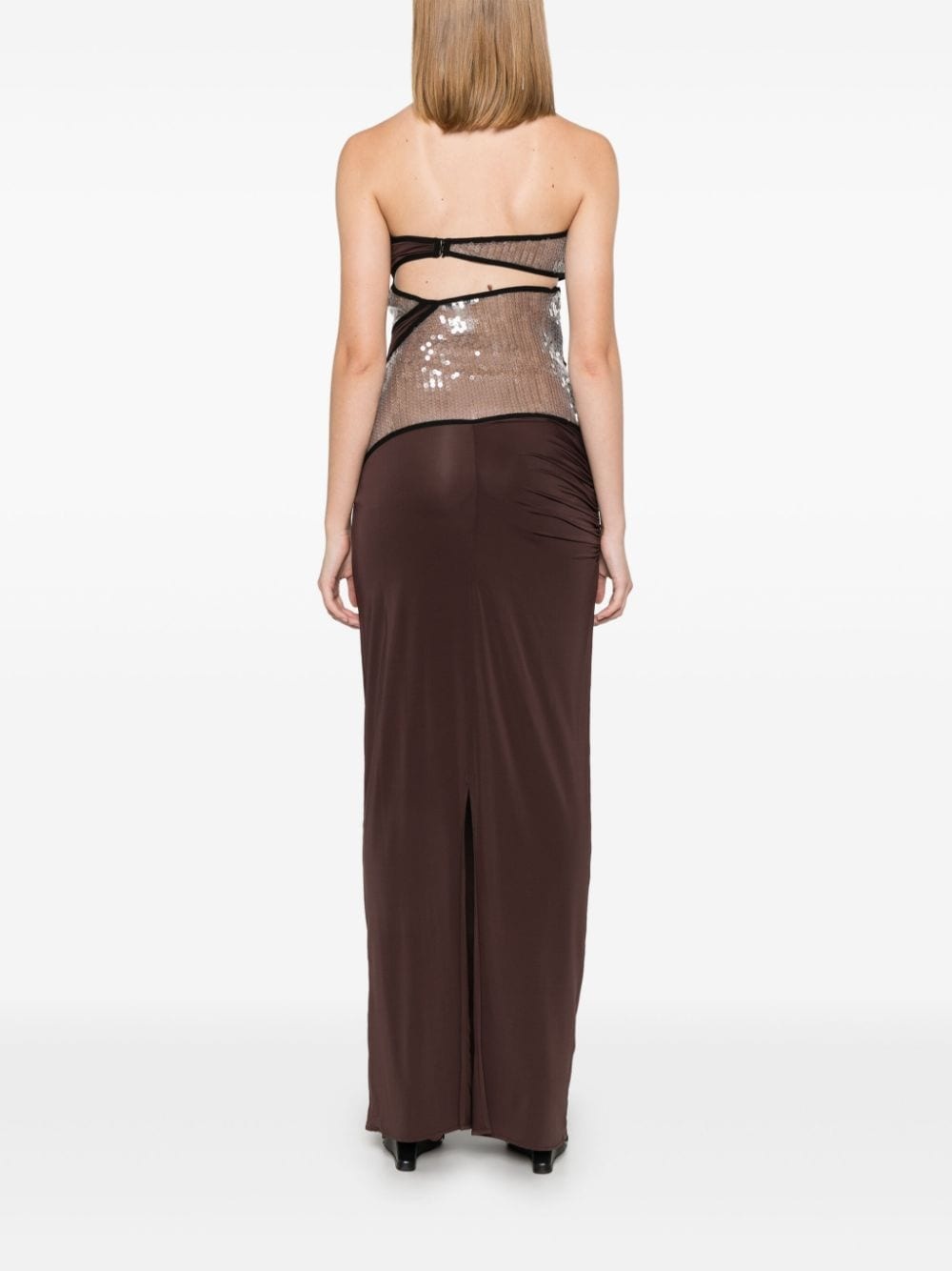 sequin-embellished maxi dress - 4