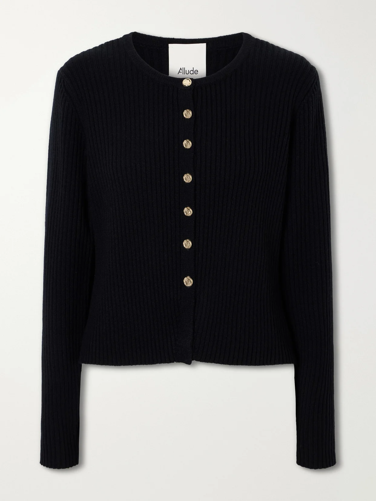 Wool And Cashmere-blend Ribbed Cardigan - 1