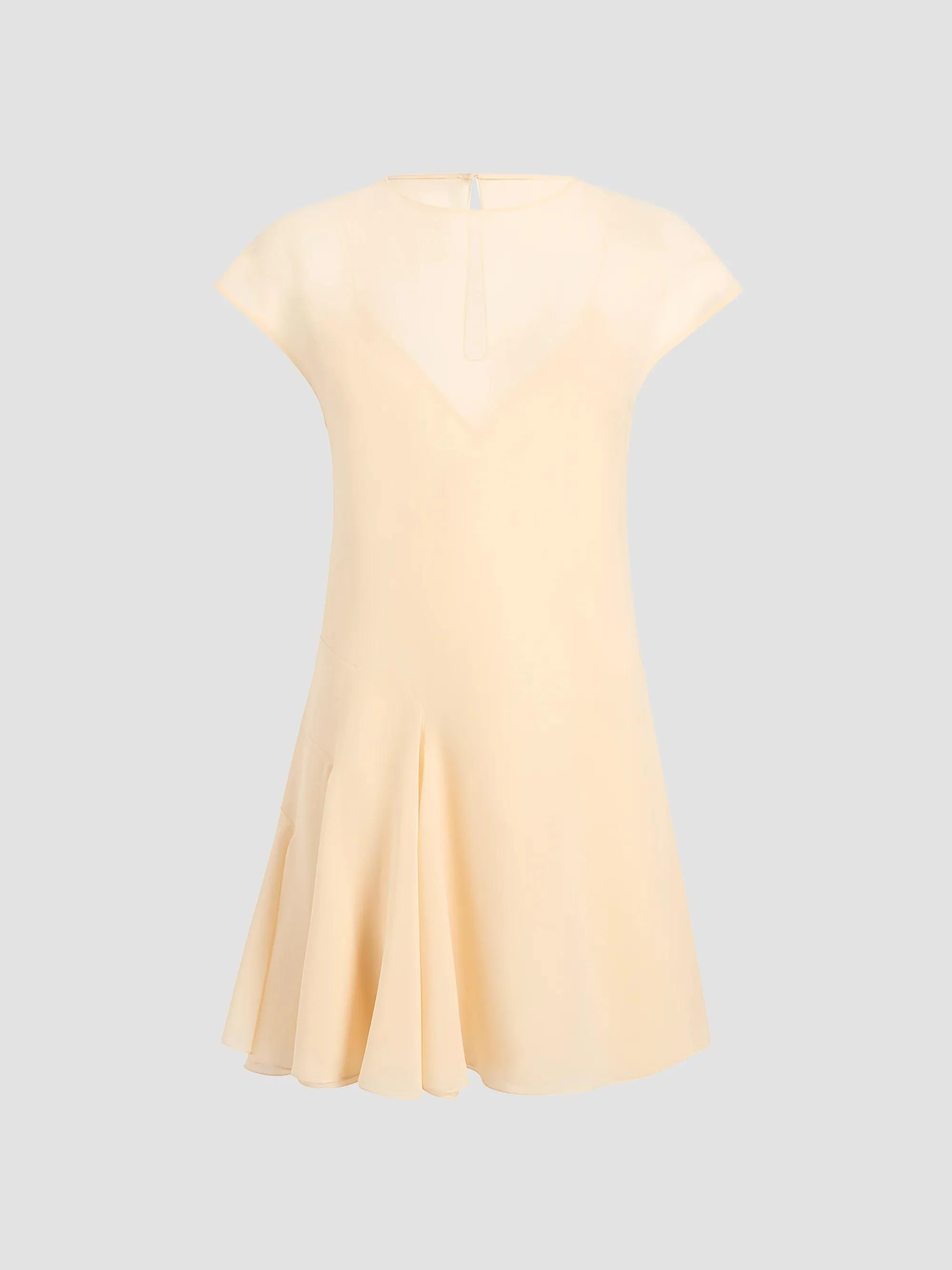 Women's Scarla Silk Cap-Sleeve Mini Dress - Champagne - 1