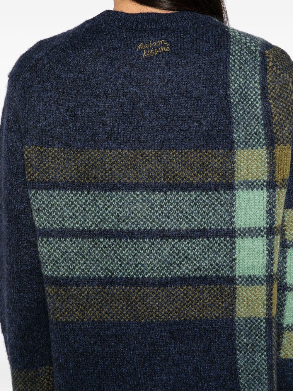 graphic check intarsia jumper - 5